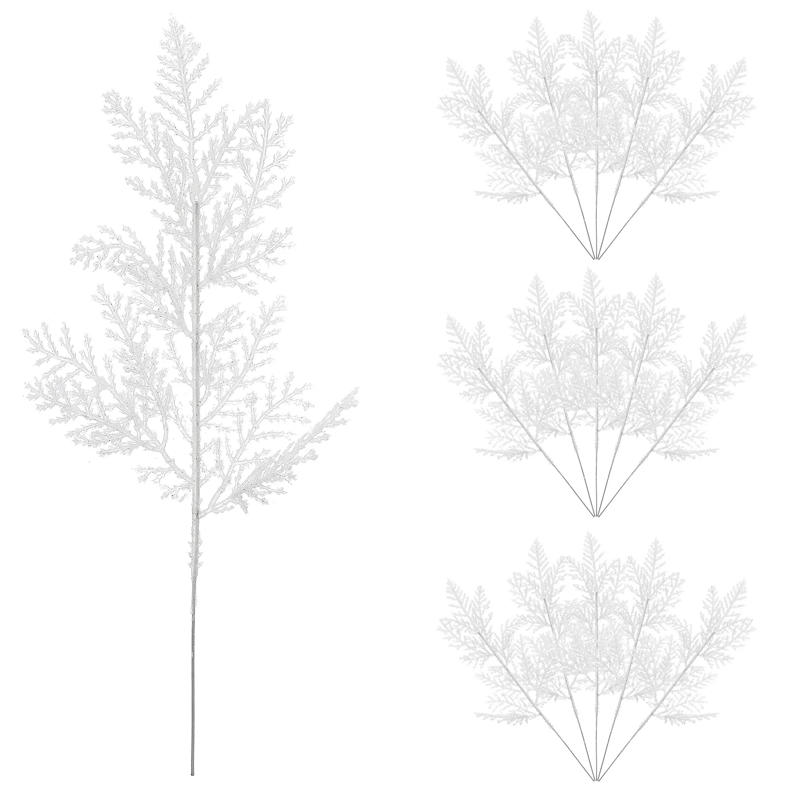 24 шт. белая ветка рождественская елка искусственные сосновые ветки венок и