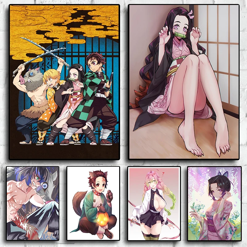 

Japanese Anime sexy Demon Slayer Poster Wall Decoration Painting Modern Home Bar Cafe Decor wall art Kids Room canvas painting