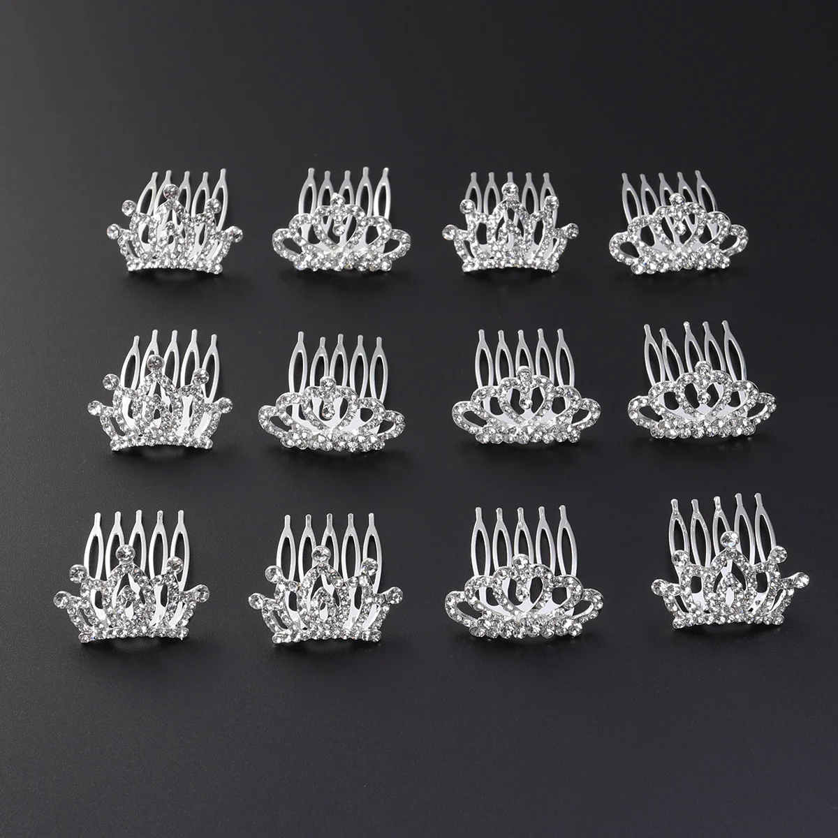 

12 Pcs Girl Hair Clips Small Hair Comb Kids Tiara Mini Tiaras Crowns Combs Kids Hair Accessories Wedding Hair Clip Princess Comb