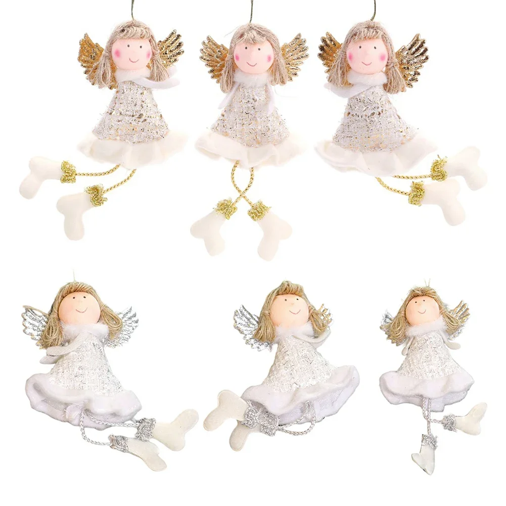 Подвесной кулон с ангелом плюшевая кукла подвеска рождественское празднование