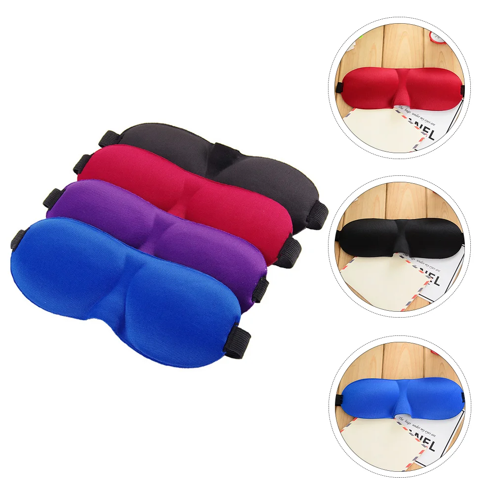 

4pcs Practical Simple Blindfolds Home Sleeping Eye Covers Eye Masks