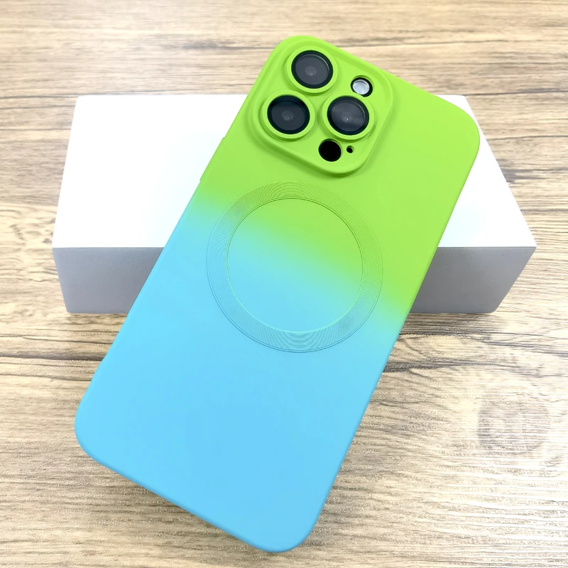 Градиентный чехол из ТПУ для iPhone 16 15 14 13 12 11 Pro Max 16Pro 15Pro 14Pro iPhone16 iPhone15 Magsafe Mag
