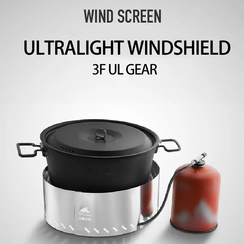 

3F UL GEAR Rubik's Cube Multi-purpose Furnace Head Wind Deflector Windproof Board Three Pieces Deserves To Receive Bag
