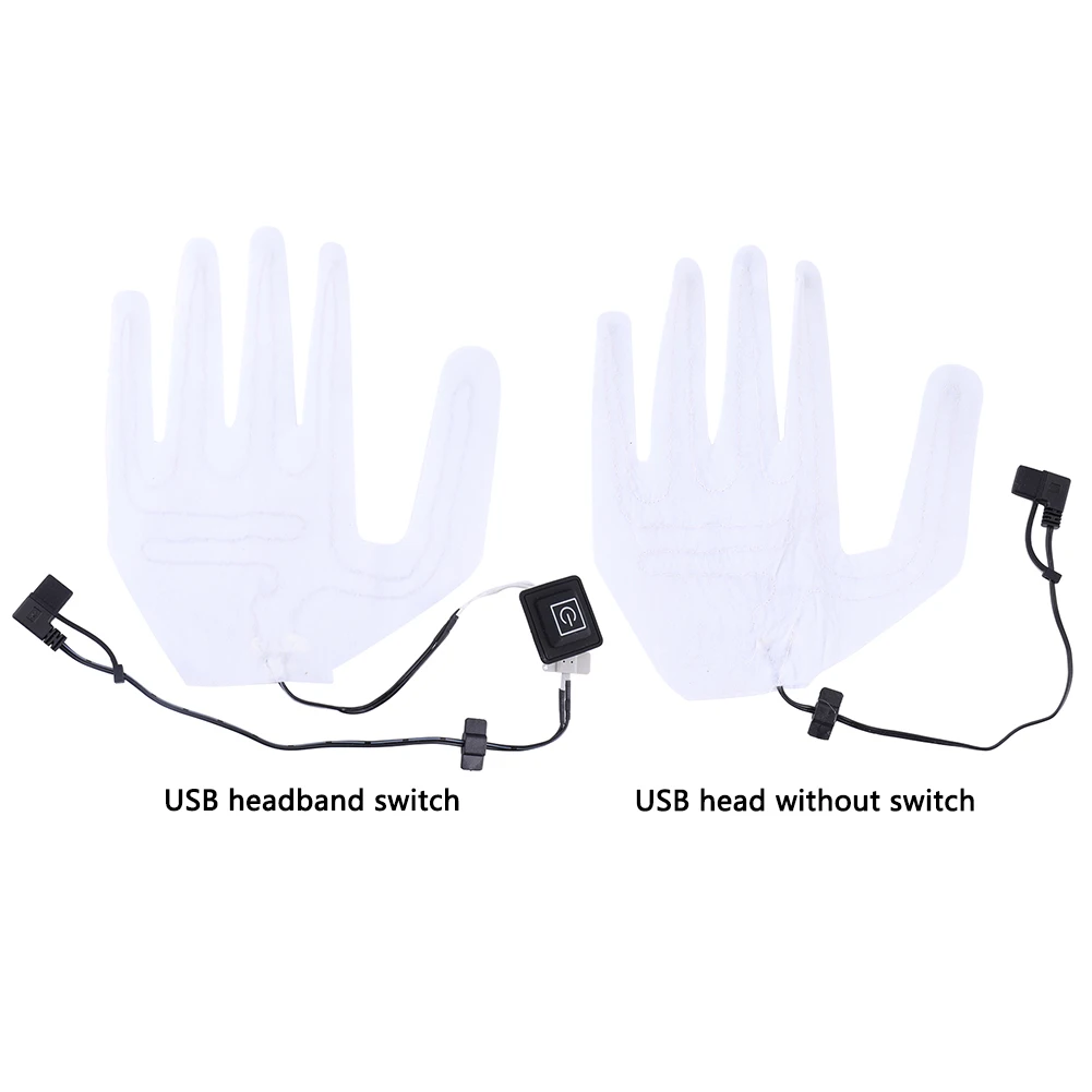 

Motorcycle Heated Five-Finger Gloves Pads Sheet Outdoor Cycling Winter Hand Warmer for Skiing Cycling