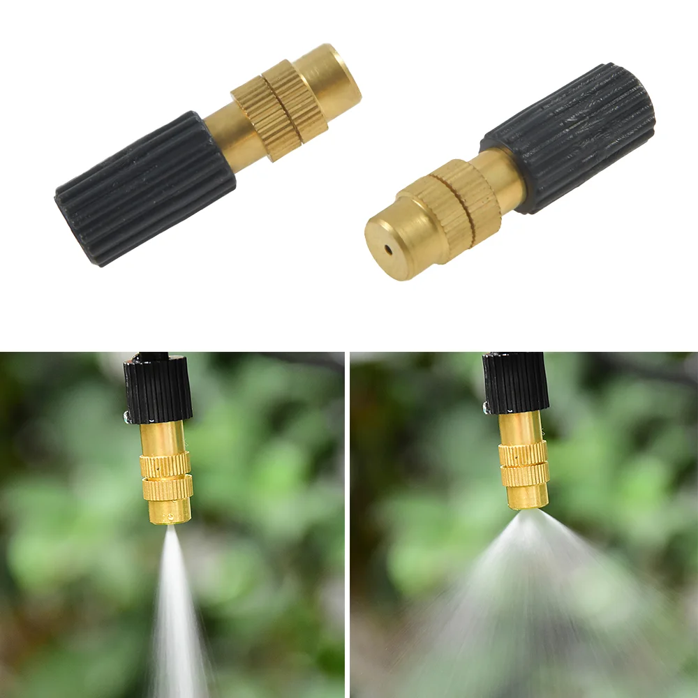 

5Pcs Adjustable Brass Misting Nozzles Garden Irrigation System Atomization Sprinkler Nozzle Copper Sprinkler for Drip Irrigation