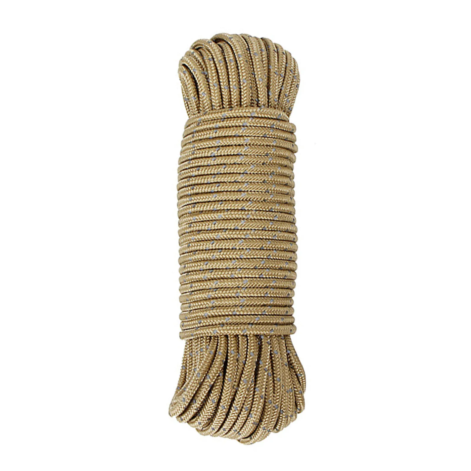 

High-Strength Camping Rope Outdoor High-Density Tent Rope Durable Khaki Reflective Rope Canopy Fixed Adjustment Rope