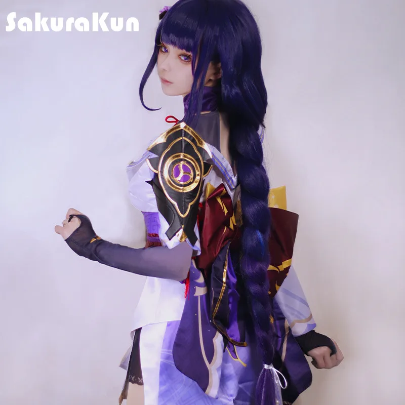 Game Genshin Impact Raiden Shogun Cosplay Costume Baal Raiden Shogun Cosplay Costume Sexy Women Uniform Dress Full Set