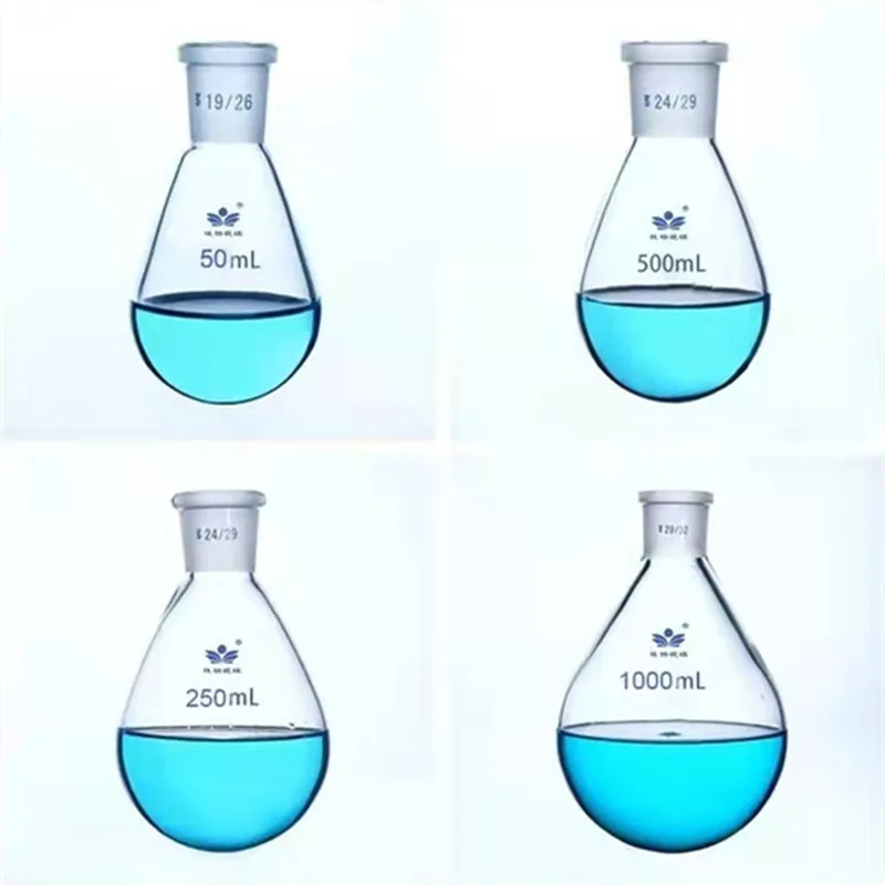 

1Pcs Lab High borosilicate glass 50ml-2000ml Flask, #19 #24 #29 standard frosted mouth Thicken oval-shape bottom Glass Bottle