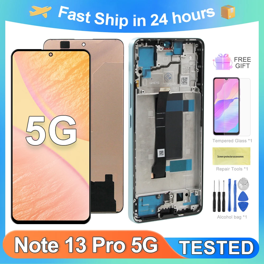 ЖК-дисплей с сенсорным экраном и дигитайзером в сборе для Xiaomi Redmi Note 13 Pro