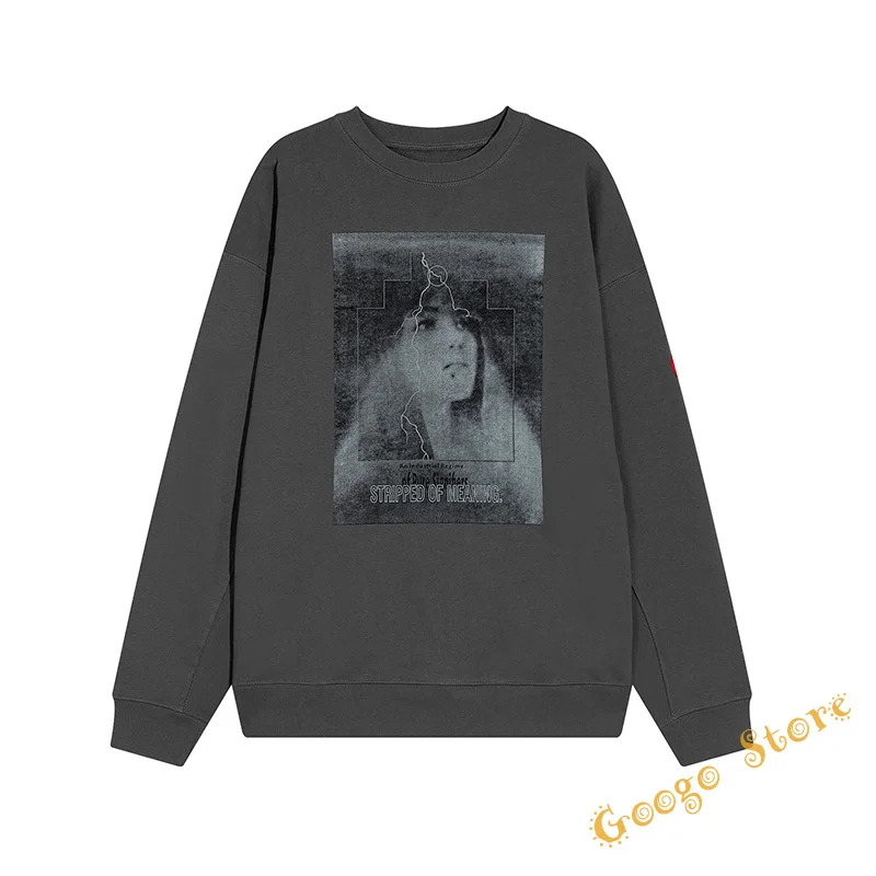 

C.E Long Sleeve Men Women Vintage Printing Cav Empt Sweatshirts Casual High Quality Washed Grey O-Neck CAVEMPT Pullover Top