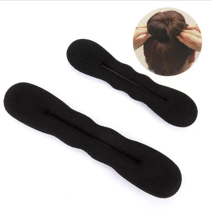 

2 Pc (One Big another is Smal) Hair Styling Magic Sponge Clip Foam Quick Bun Donut Curler Hairstyle Twist Maker Tool Hot Sale