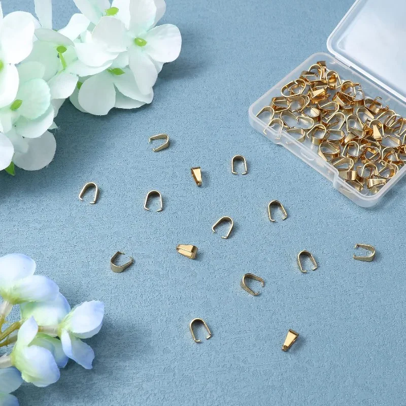 Зажим-клипса позолоченный 18 К 100 шт.