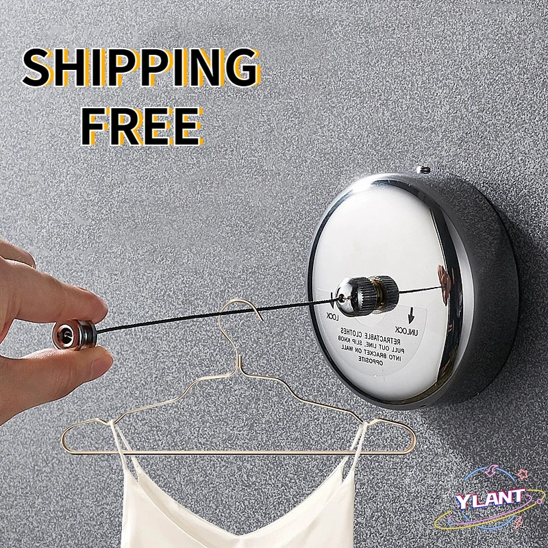 

SWT Clothes Drying Rack Rope Home Storage Stainless Steel Retractable Clotheslines Clothes Dryer Organiser Laundry Hanger