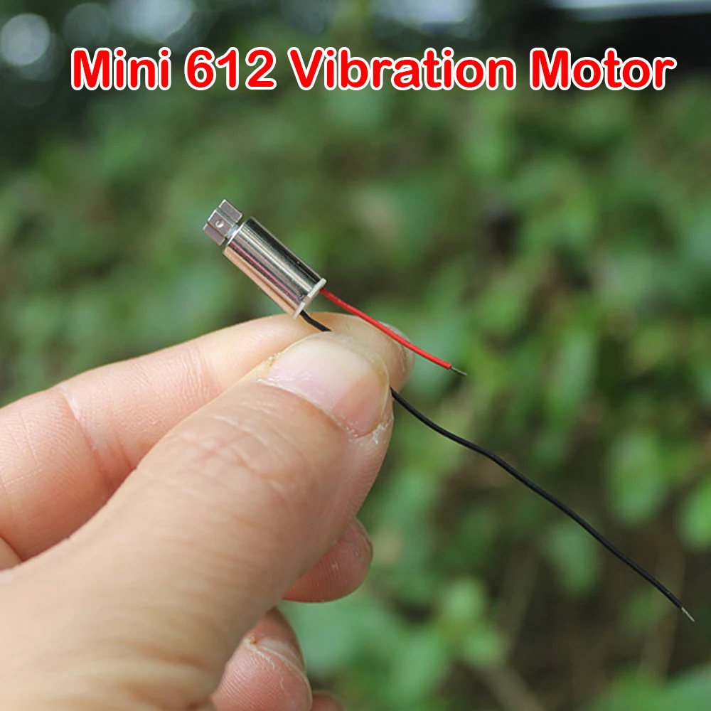 Микро-вибромотор 612 с постоянным током, вибратор без сердечника 6 мм * 12 мм, 2-3,7 В постоянного тока, вибрирующий мини-мотор для «сделай сам», аксессуары, запчасти