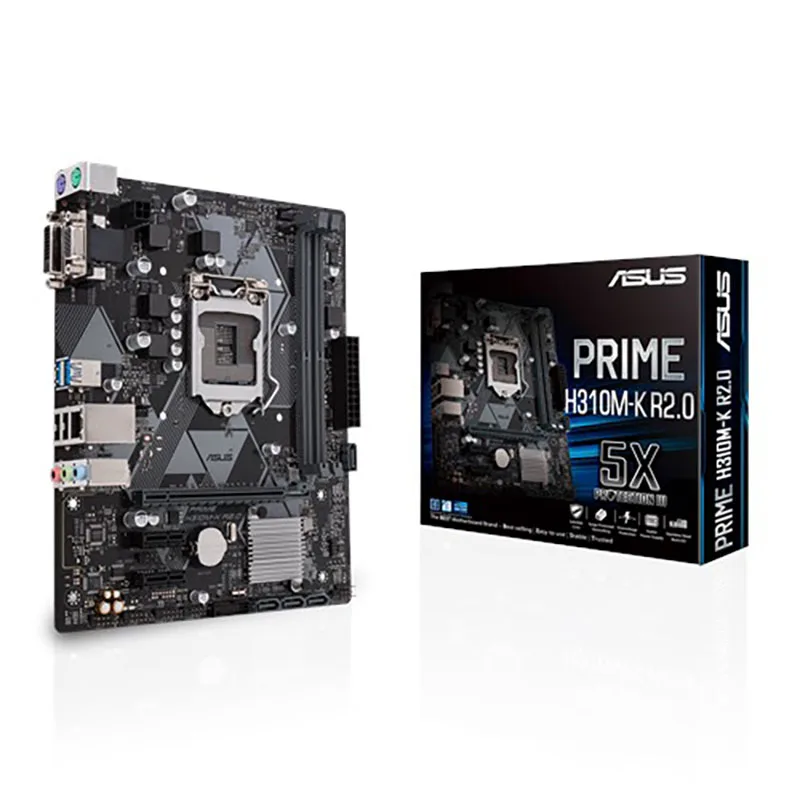 Новая материнская плата Asus PRIME H310M-K R2.0, Intel H310 LGA 1151 Core i7/i5/i3 32 Гб DDR4, 1151 оригинальная десктопная Материнская плата Asus H310