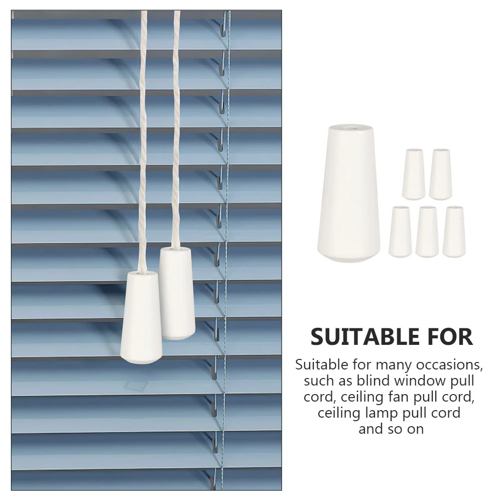 6 шт. деревянный шнур с кисточкой ручки для оконных жалюзи капли тянущий конец или