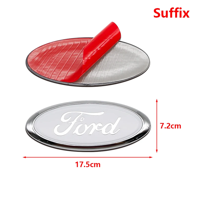 17,5X7,2 см 22,5X9 см ABS эмблема багажника автомобиля передняя крышка значок наклейка для Ford Fiesta Focus Kuga Transit Ecosport Ranger Mondeo
