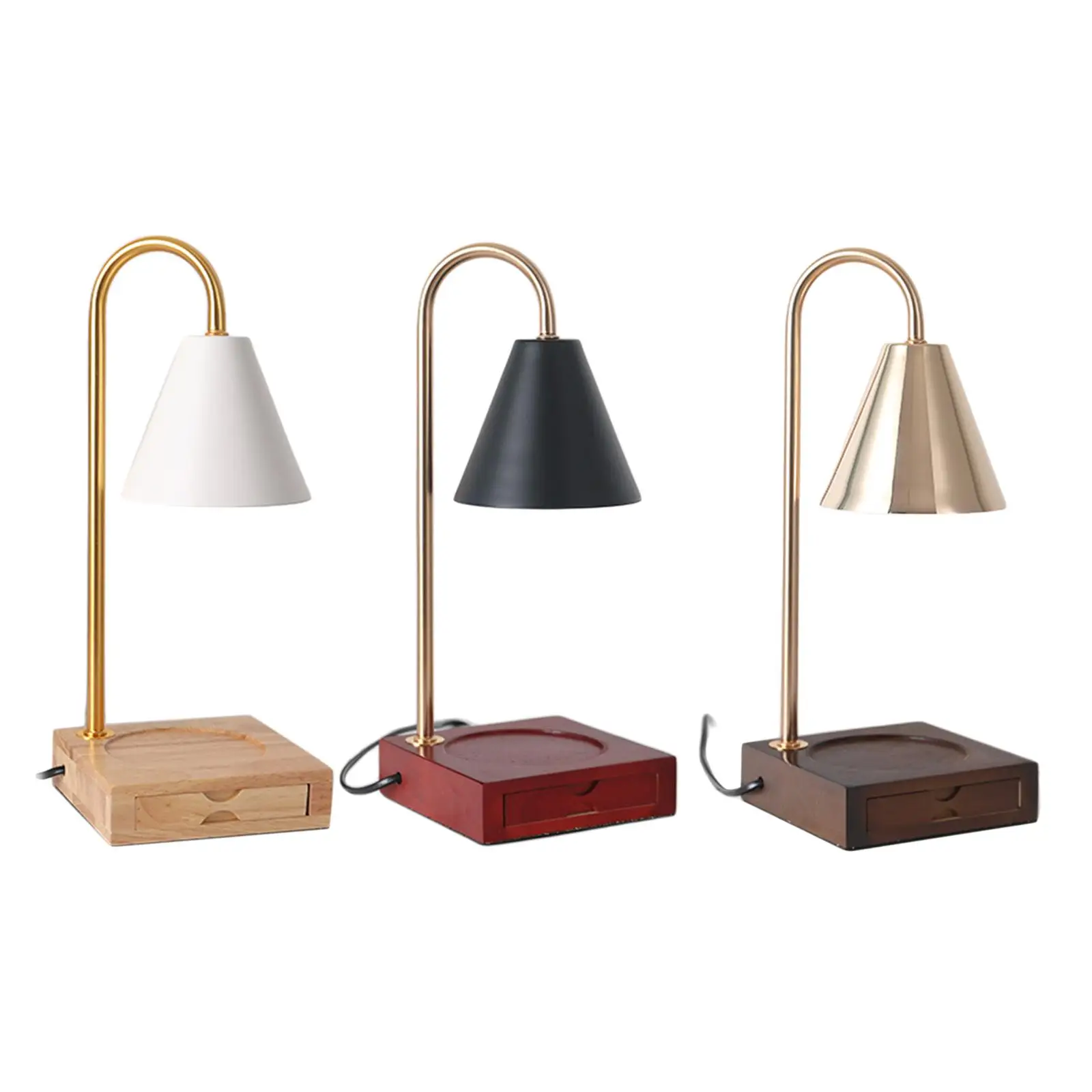 

Candle Warmer Lamp Burner Melter Lamp Wooden Base with 2 Bulbs Light No Flame