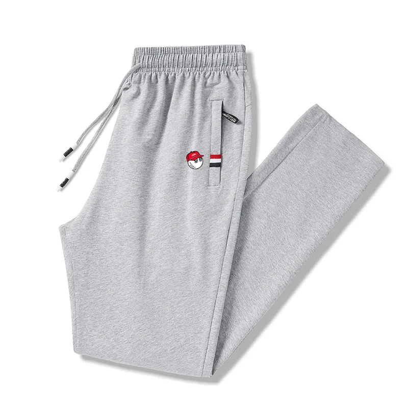 Man Knit Pants Spring Autumn Malbon Golf Men's Loose Cotton Casual Trousers Sport Jogging Sweatpants Hiking Big Size 8XL