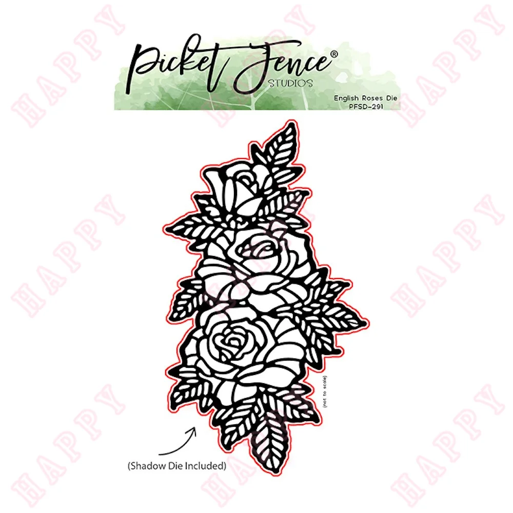 

Metal Cutting Dies English Roses Decoration For DIY Scrapbooking Diary Album Paper Template Greeting Card Embossing Handcraft