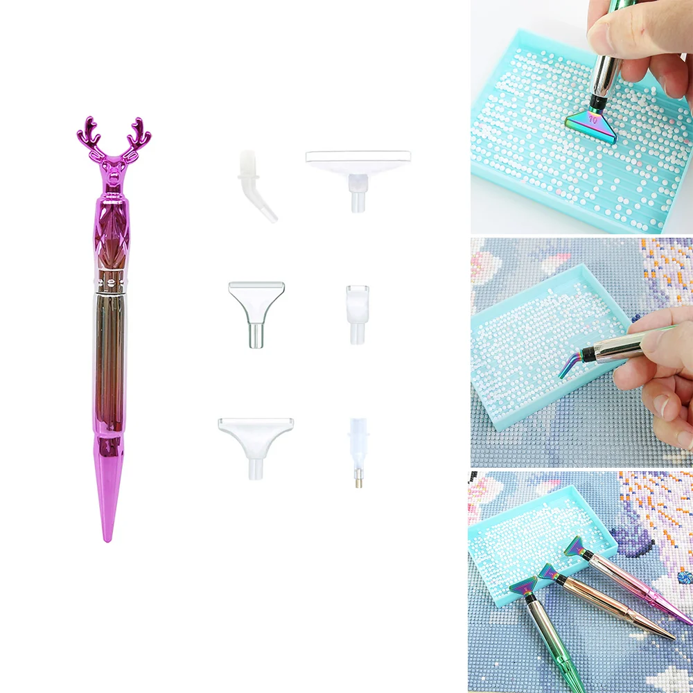 Набор для алмазной вышивки набор из 6 сменных головок стразами аксессуары