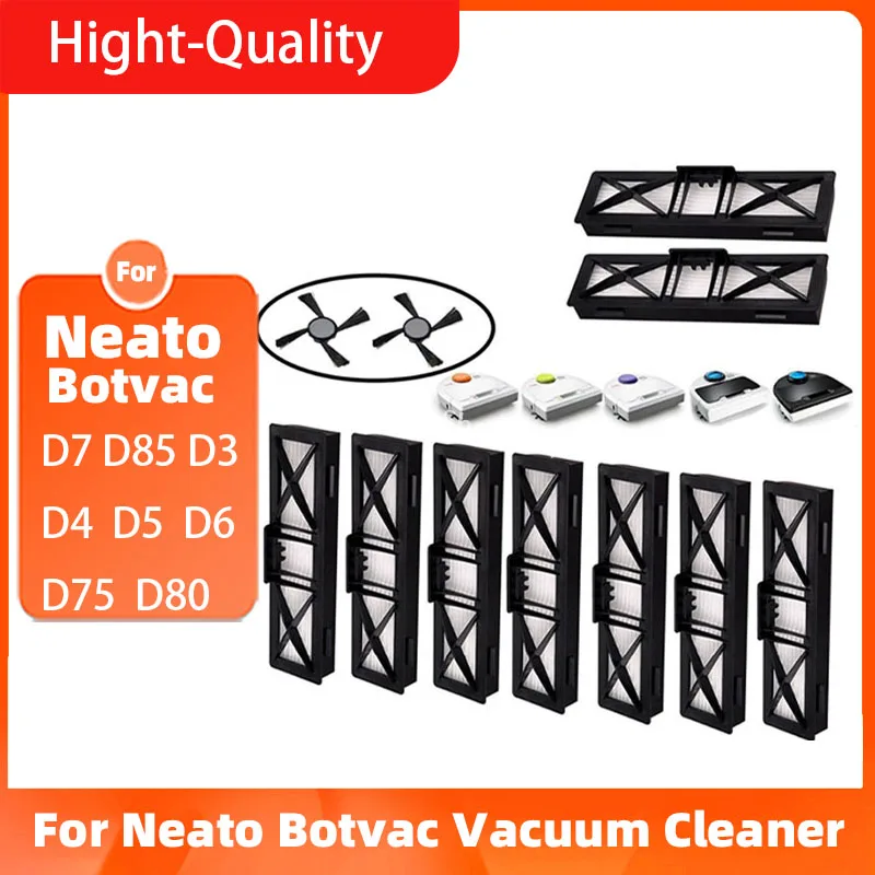 

9X HEPA Filter 2X side brush for Neato Botvac D3 D4 D5 D6 D7 D70 D75 D80 D85 Connected Botvac 75e 80 85 brushes filters parts