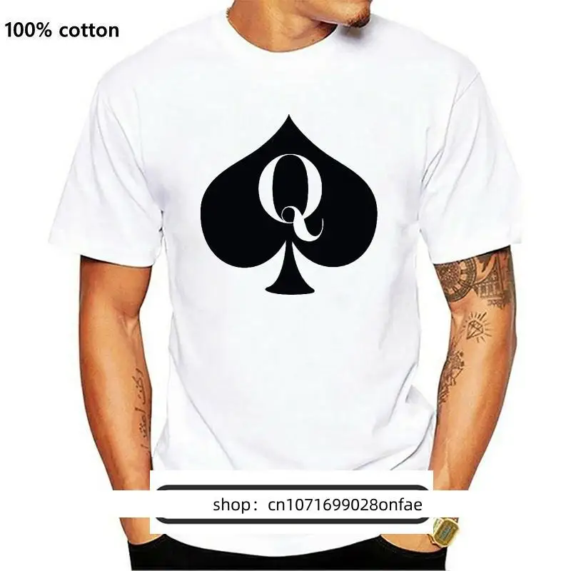 

New men Tee Queen Of Spades Junior Fit T Shirt Fashion Harajuku Female T-shirt Kawaii Punk Tops Tees