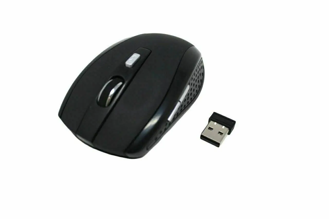

Battery Powered 2.4GHz Wireless Optical Mouse 5 Buttons ON/OFF Switch 10m Range