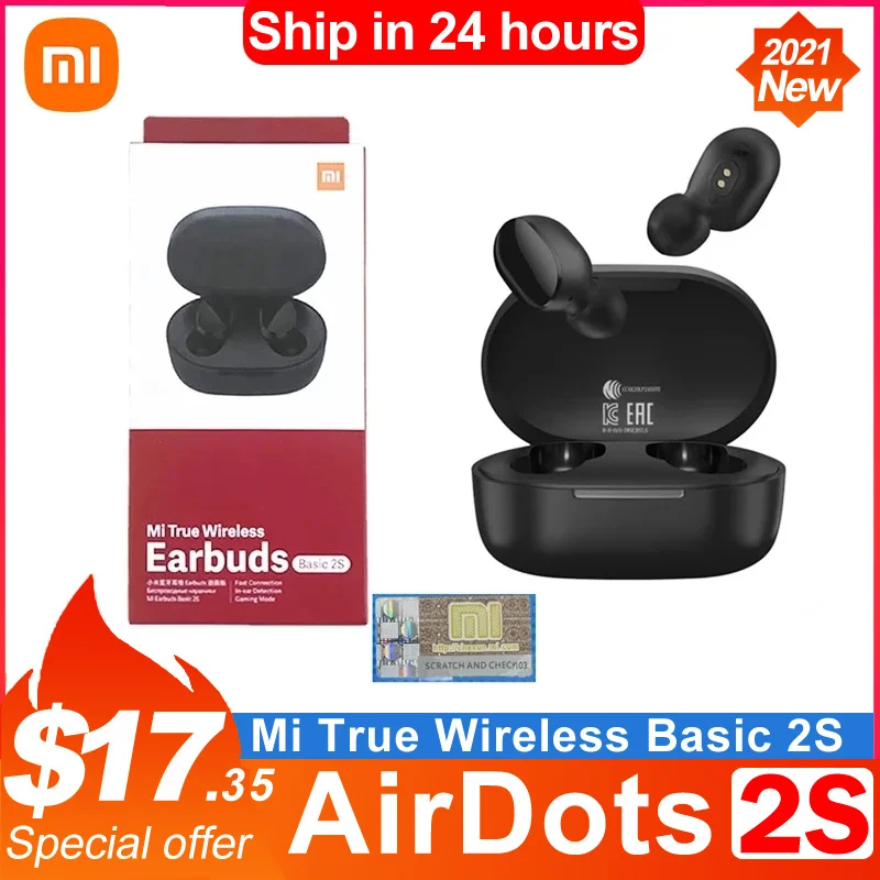 

Оригинальные xiaomi redmi airdots 2 s гарнитура mi true wireless наушники basic 2 s bluetooth 5,0 air2 se tws mic игровой режим