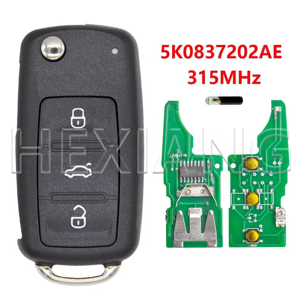 

Автомобильный Дистанционный ключ HE 5K0837202AE с чипом ID48 315 МГц для VW Volkswagen Jetta Golf Touran Beetle Caddy Passat Tiguan Eos Gti Tiguan