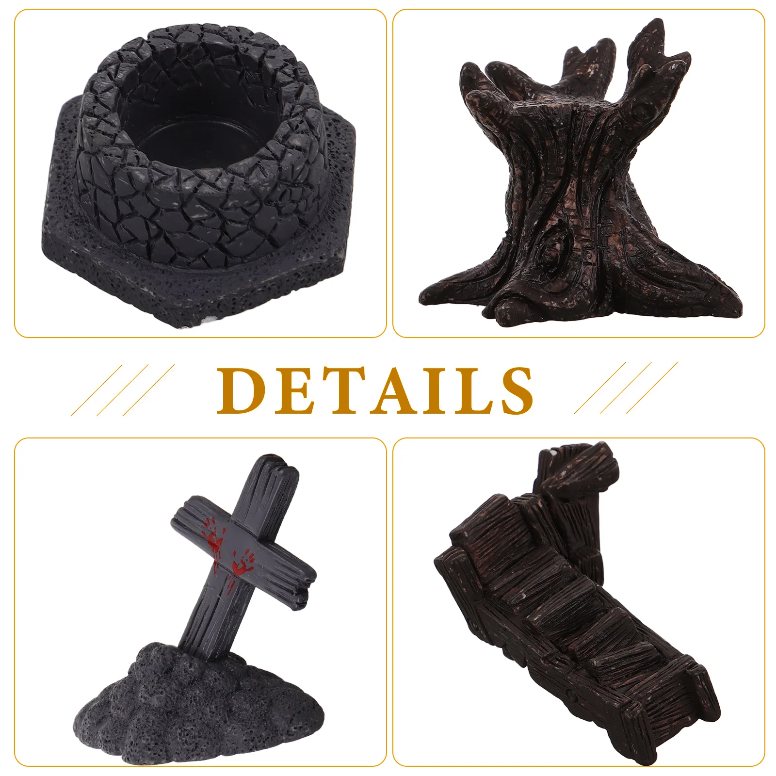 10 шт. мини-фигурки на Хэллоуин миниатюры-призраки аксессуары для дома украшения