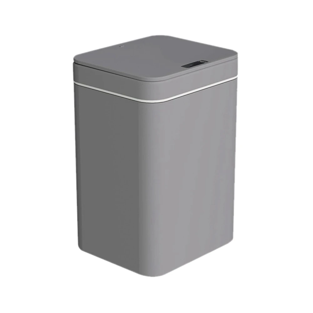 

14L Smart Sensor Can Garbage Bin Automatic Trash Can Waterproof Bathroom Kitchen Dustbin Intelligent Waste Bin Gray