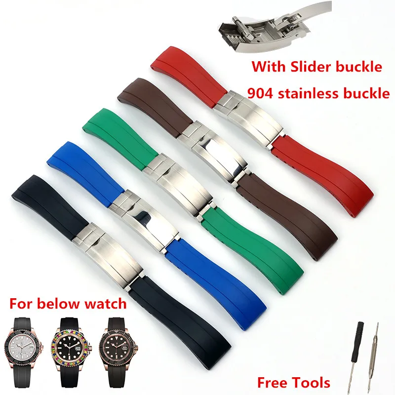 

Imported Fluorine nature rubber 20mm Watch band Watchband for Role strap Daytona for Submariner DEEPSEA SEAMARSTER belt