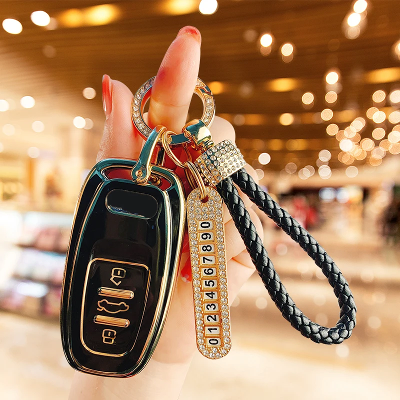 

TPU Car Remote Key Case Cover Shell Fob For Audi A1 A3 A4 A5 A6 A7 A8 Q3 Q5 Q7 S4 S5 S6 S7 R8 TT Protector Keyless Accessories