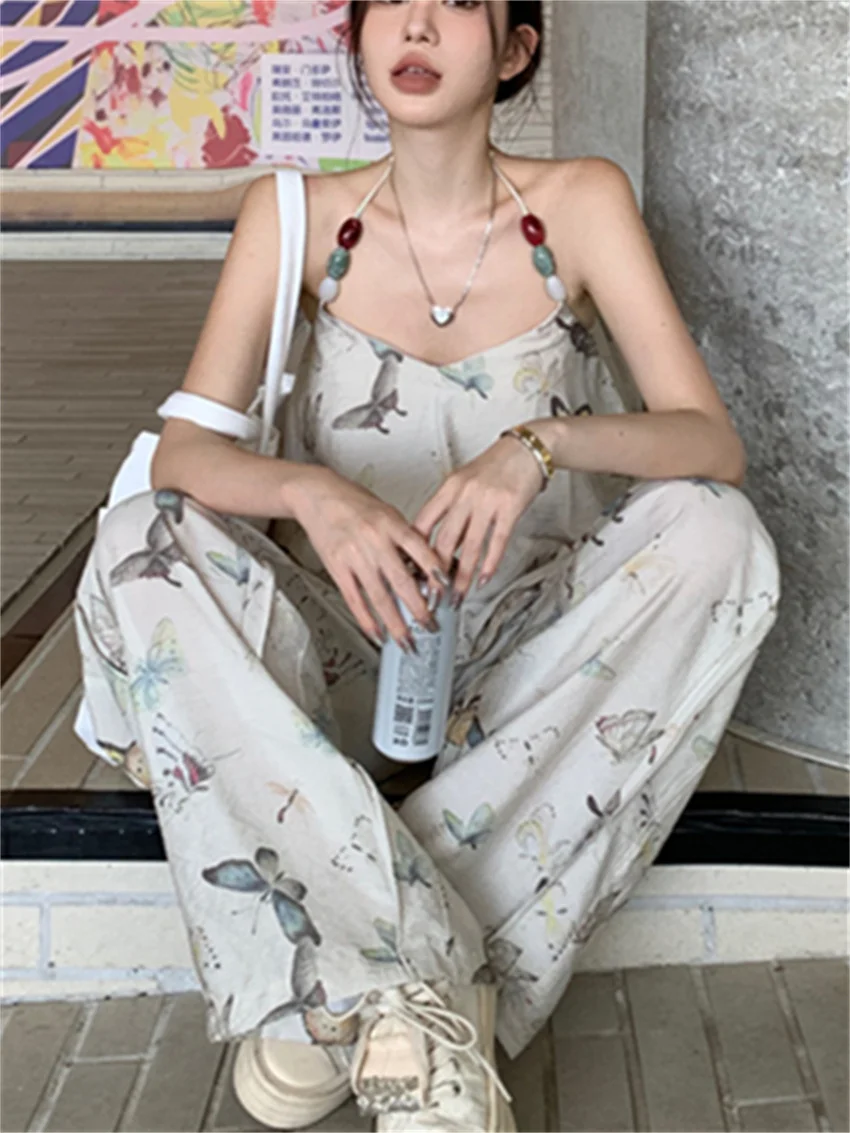 Женский летний костюм для отпуска PLAMTEE шикарные топы с цветочным принтом и