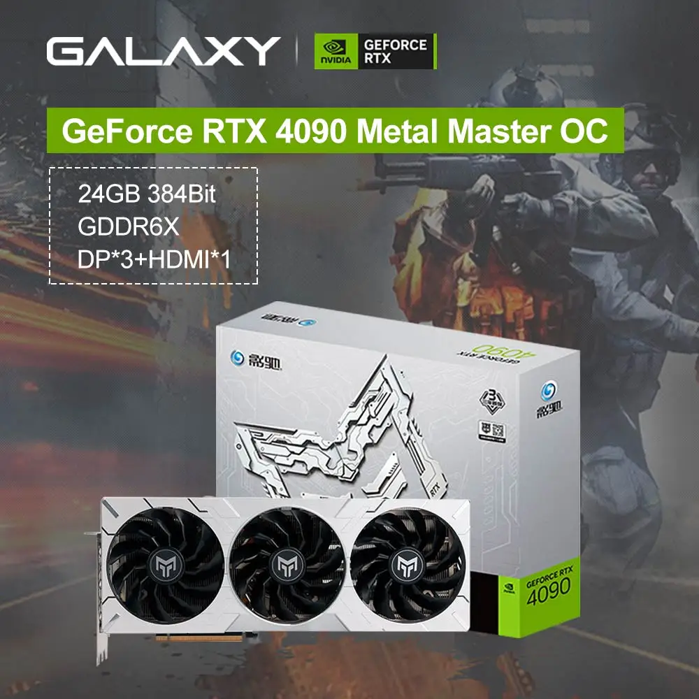 Видеокарта GALAXY RTX 4090 RTX4090, GDDR6X NVIDIA GPU 4NM 24 ГБ 384Bit ...