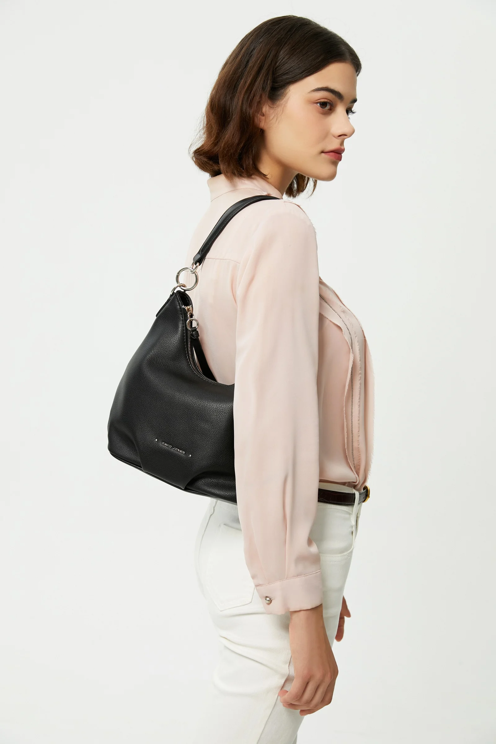 

David Jones Simple And Generous Women's Shoulder Bag Daily Niche Independent Design Large Capacity PU Leather Shoulder Bag