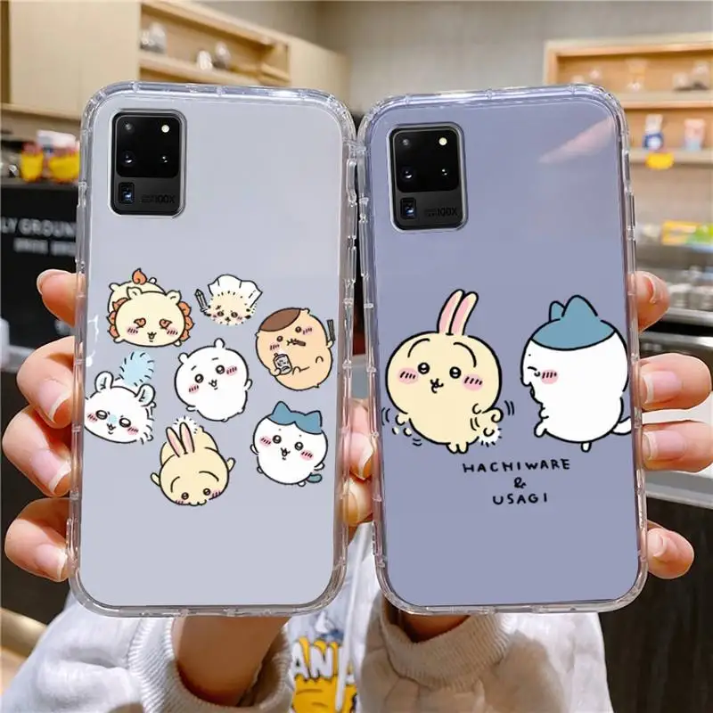 

Cute Chiikawa Cartoon Phone Case For Samsung Galaxy S10 S10e A70 Edge S22 S23 Plus Ultra Note10 Transparent Cove