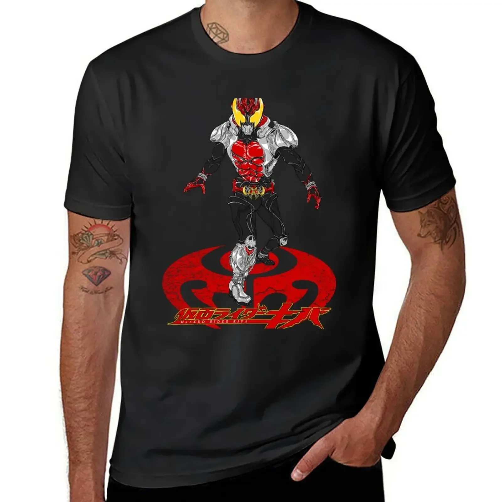 Футболка Kamen Rider Kiva для мальчиков белые топы Мужская футболка