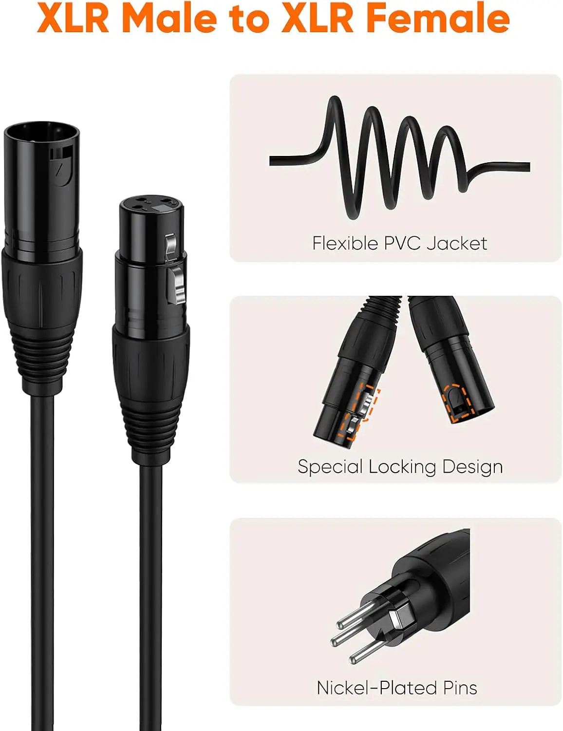 Фото XLR микрофон Cannon кабель штекер-гнездо Аудио сбалансированный патч-корд для звуковой карты микшера AM8 K688 удлинитель для микрофона №3