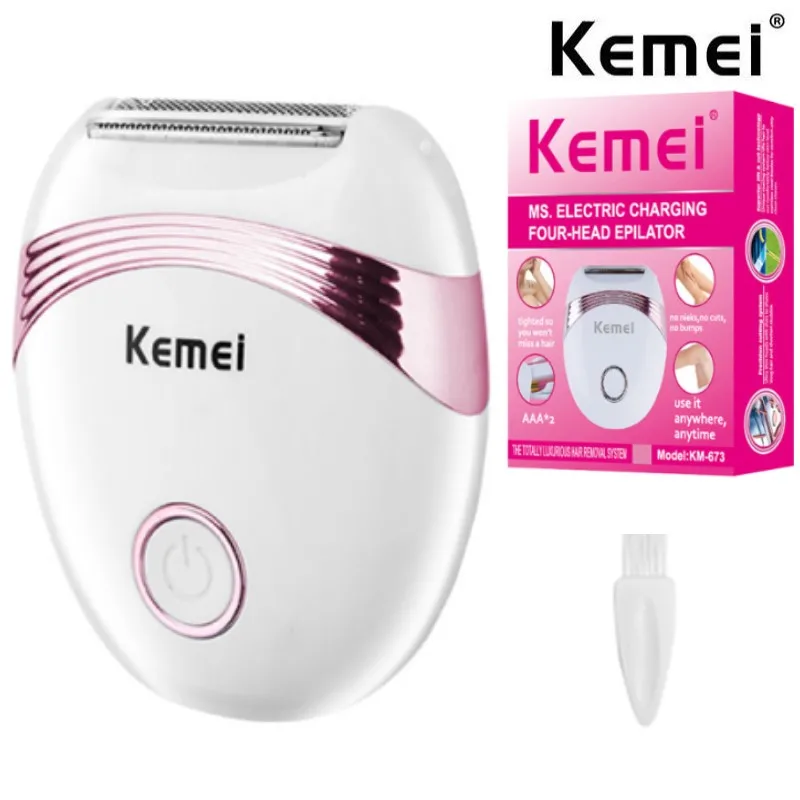 

Оригинальная бритва Kemei для женщин, для лица, тела, подмышек, trimme, для удаления волос в зоне бикини, женские электрические бритвы для всего тела