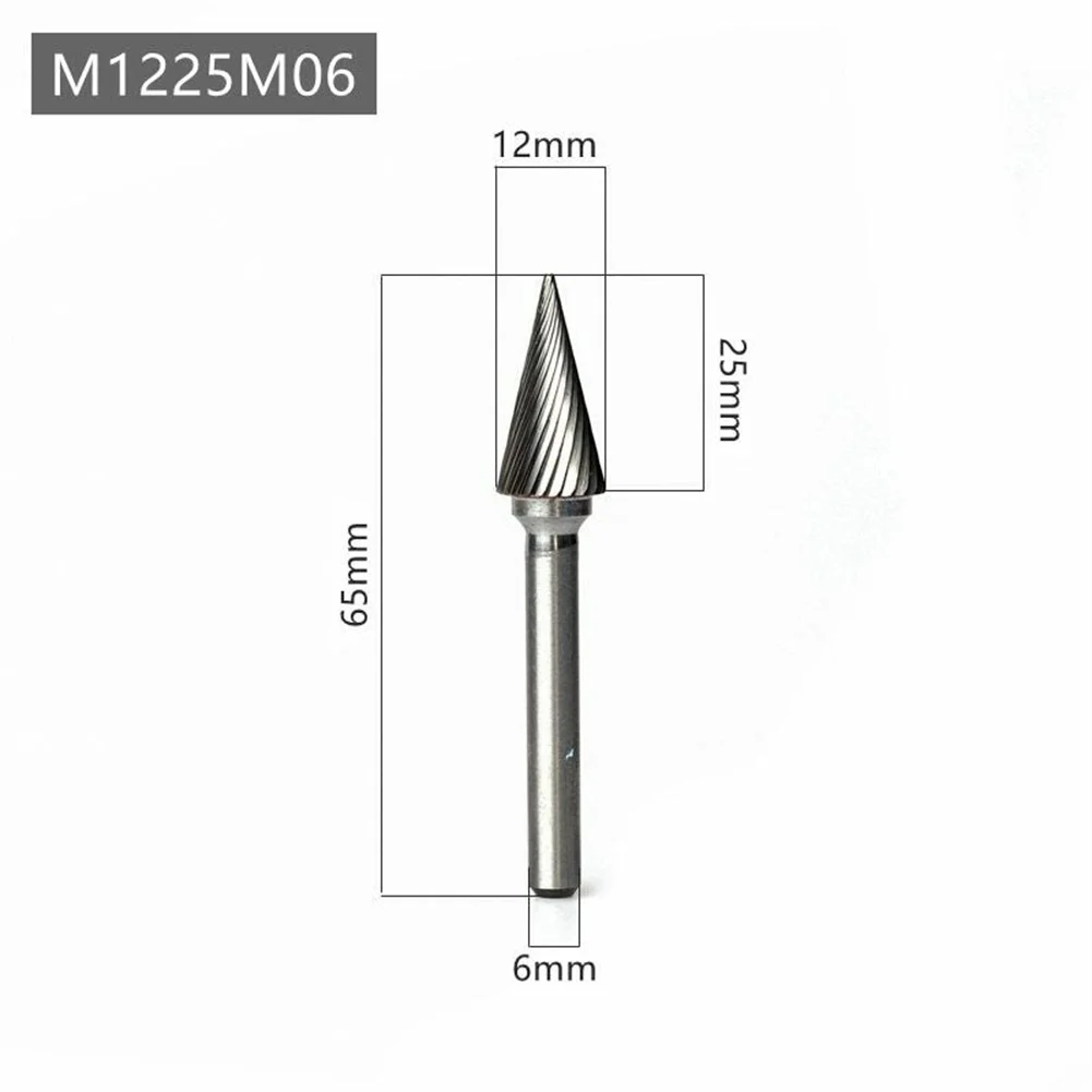 

6 8 10 12 14 16mm Carbide Rotary Tool 6mm Shank Single Slot Carbide Burr File Single Thread M Tree Wear Nail Drill Bit