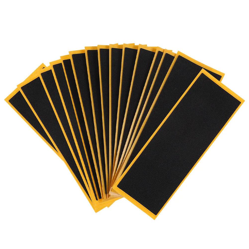 

Fingerboard Grip Tape Sticker: Black Fingerboard Grip Tapes 15pcs Adhesive Fingerboard Stickers Non for Fingerboards Skateboard