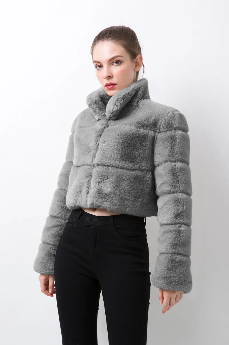 Women Fashion Cropped Puffer Thickened Jackets Parkas Bubble Coats 2023 Winter Solid Cotton Overcoat Female Casual Outwear Tops