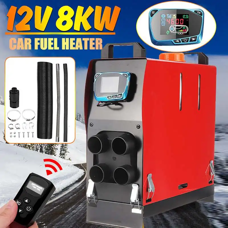 

Car Heater 8KW 12V Air Diesels Heater 4 Holes Car Heater For Auto RV Trucks Bus Motor Boats LCD Key Switch With Remote Control