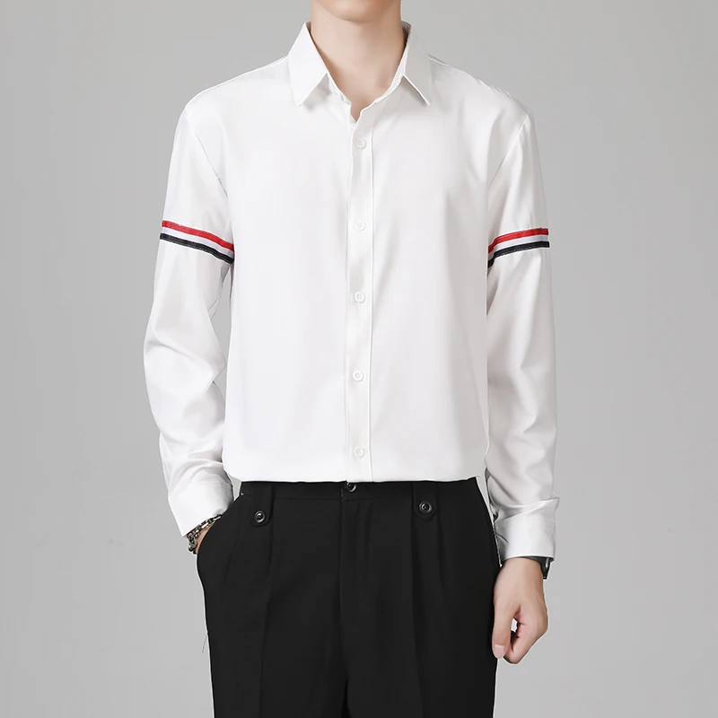 Рубашки 2022 новые летние рубашки для мужчин Дизайнерская одежда корейская модная
