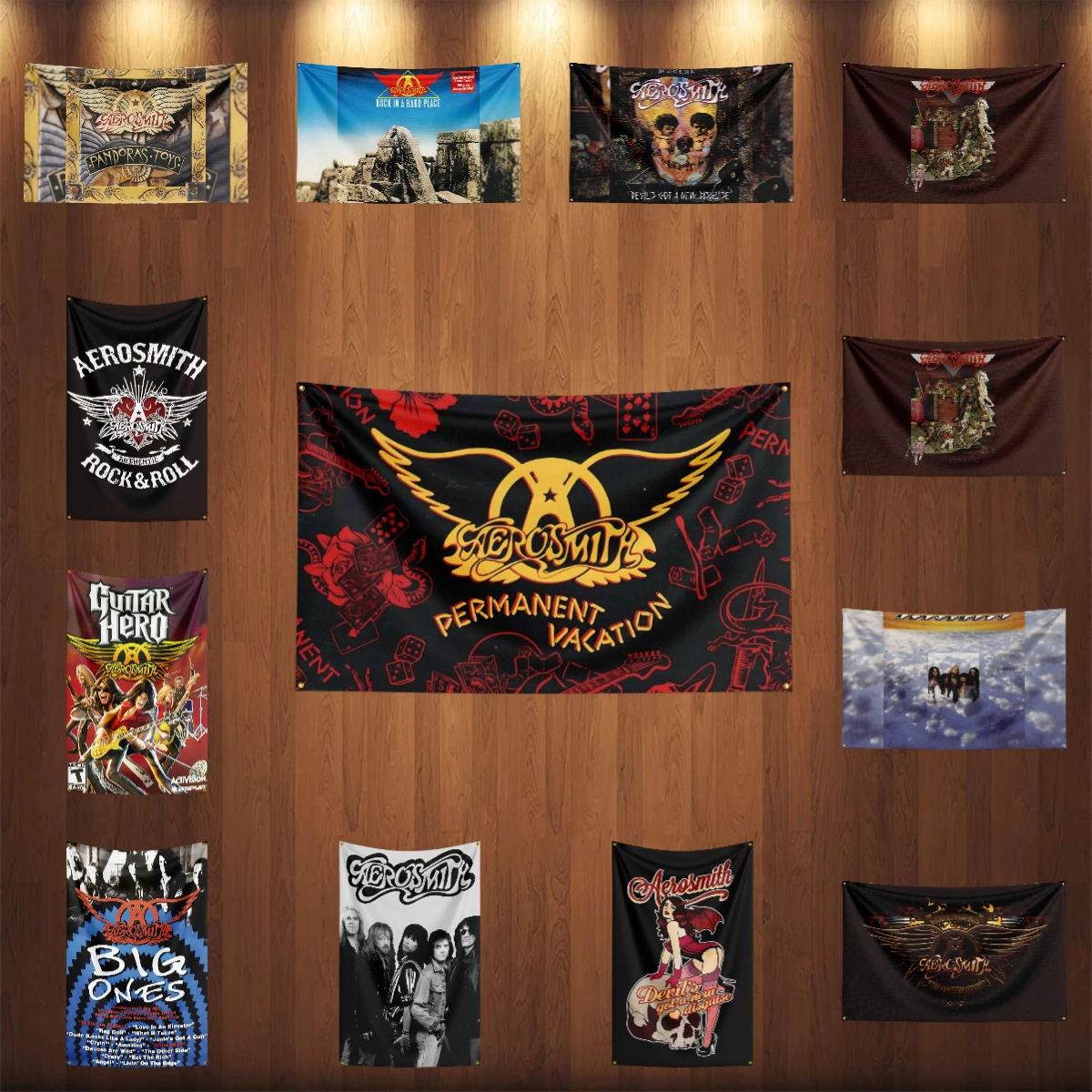 Фото Флаг группы Heavy Rock Band A-Aerosmiths, 3x5 футов, полиэстер, цифровая печать, баннер для декора спальни, настенный декор, уличный гобелен, украшение №1