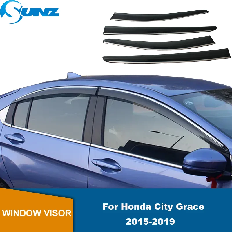 Фото Всепогодный экран для Honda City Grace MK6 GM6 Sedan 2015 2016 2017 2018 2019 автомобильный боковой козырек Защита от солнца дождя №1