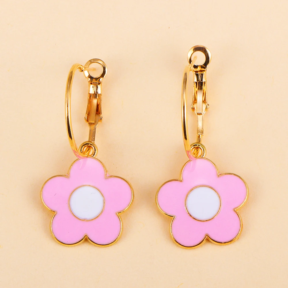 2023 Lovly металлические эмалевые красочные большие Цветочные Подвески Висячие
