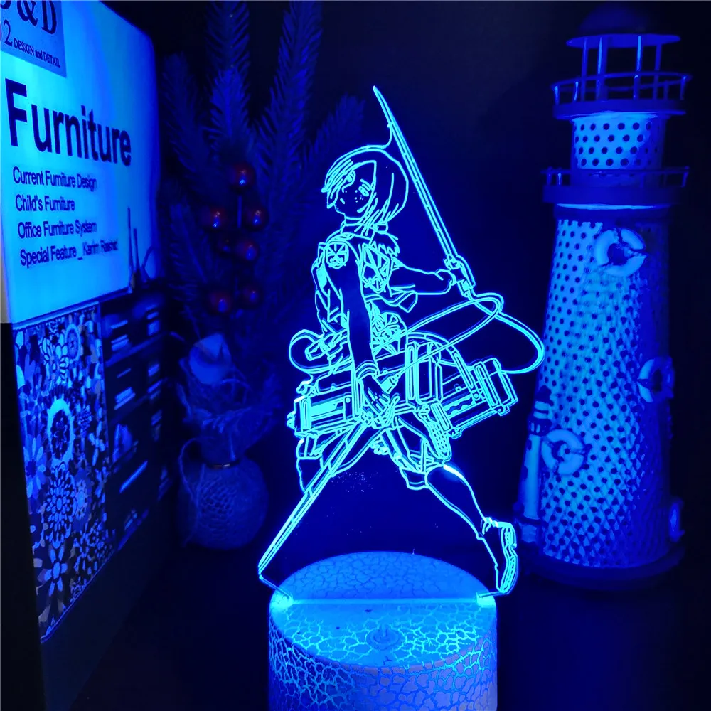 

Anime 3D Lamp Attack on Titan Ymir Figure Acrylic USB LED Night Light Kids Bedroom Decor Nightlight Illusion Lampara Manga Gifts